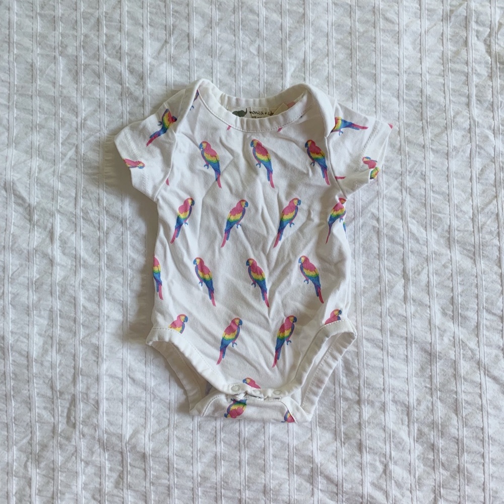 Monica + Andy “Polly Wants a Cracker” Onesie